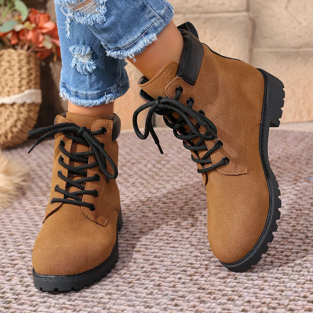 Lace Up Block Heel Boots, image 9