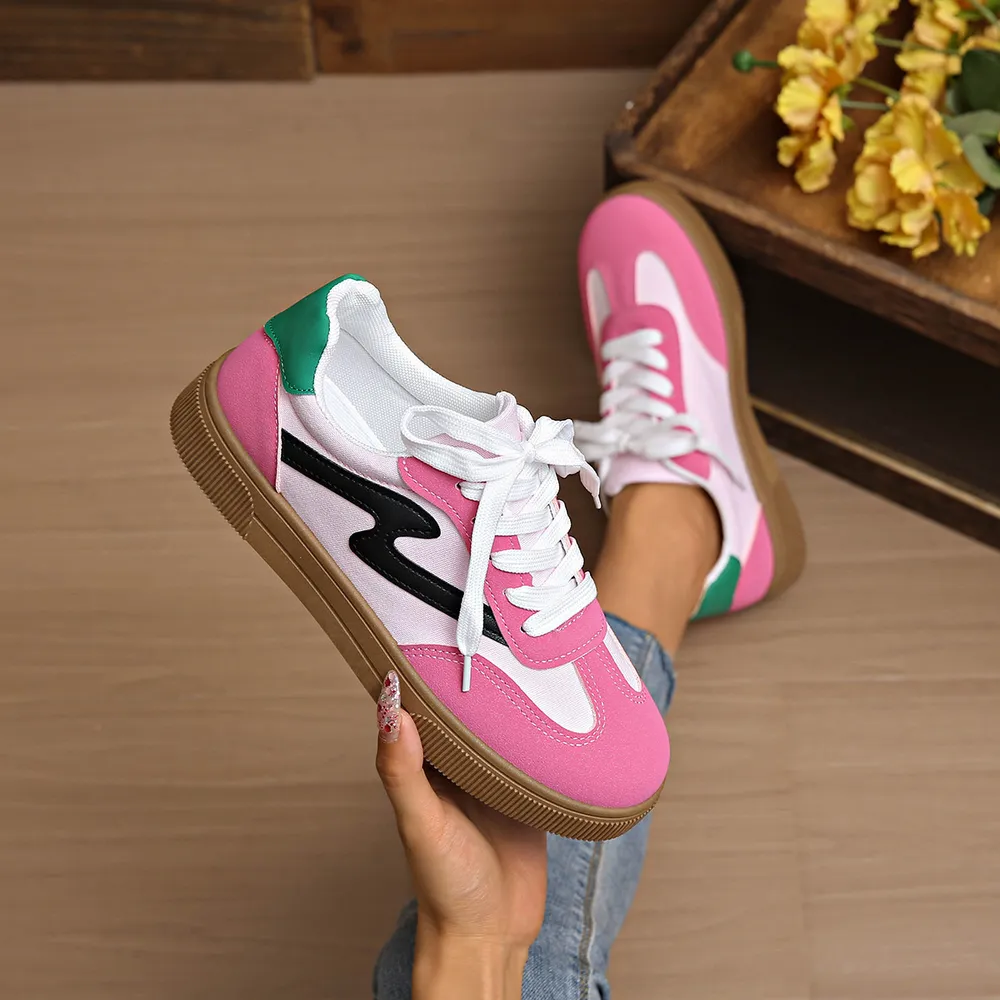 Round Toe Lace Up Sneakers, image 9