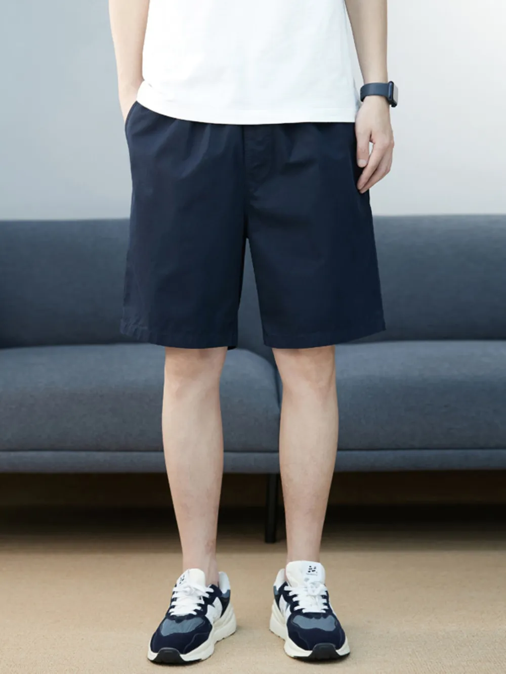 Men's Plus Size Casual Pocketed Shorts, image 2