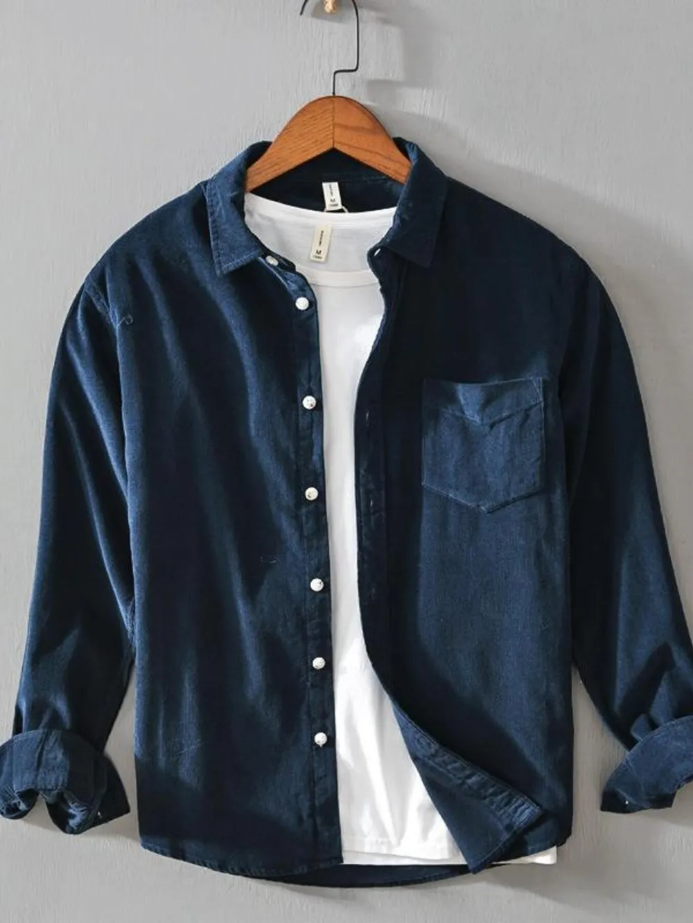 Men's Plus Size Button Up Long Sleeve Shirt, image 5