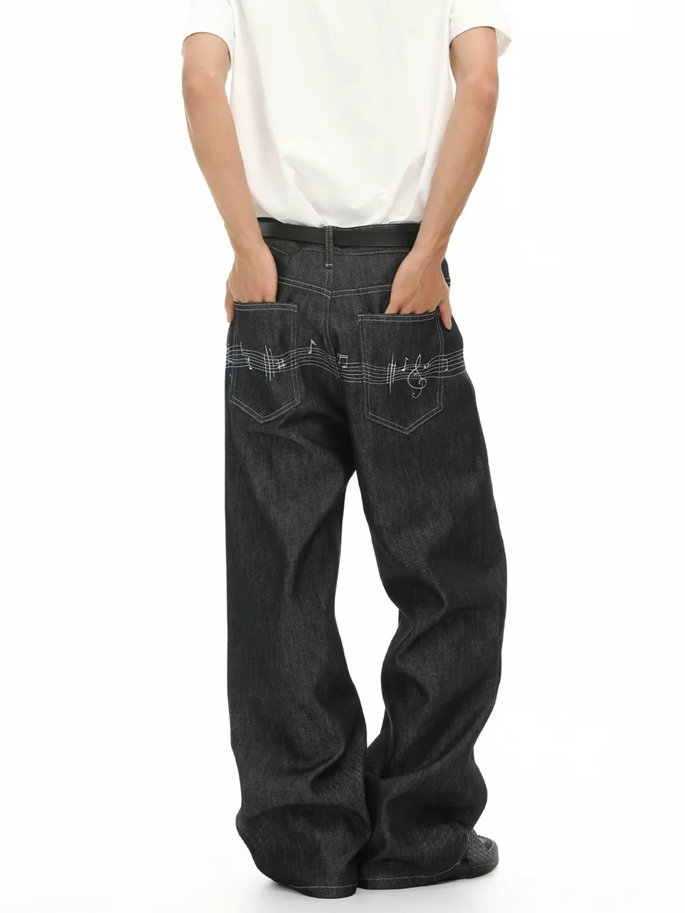 Men's Loose Fit Wash Jeans, image 3