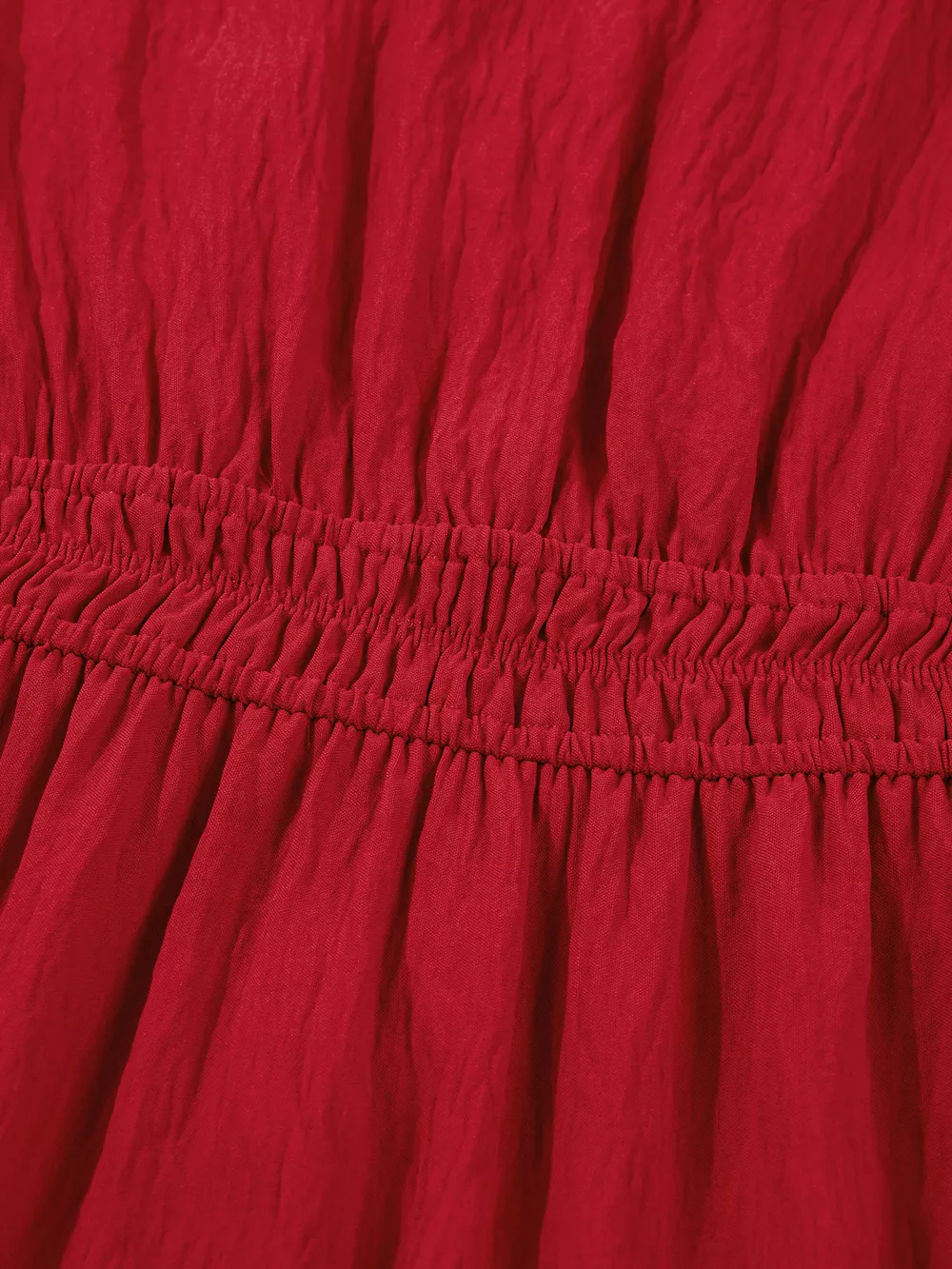 Contrast Embroidered Detail Cinched Waist Tiered Long Sleeve Maxi Dress, image 8