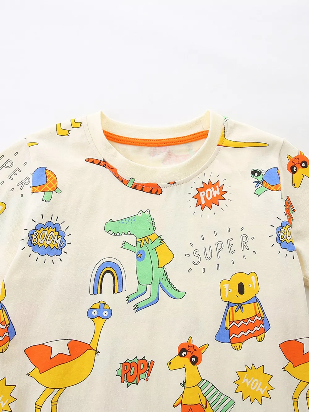 Children's Cartoon Animal Print Tee and Shorts Set, image 3