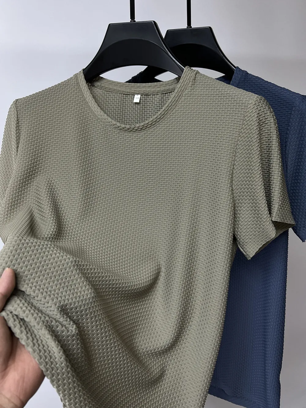 Men's Plus Size Round Neck Short Sleeve T-Shirt, image 7