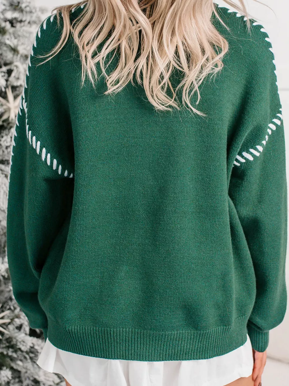 Santa Baby Towel Embroidery Christmas Slogan Pullover Sweater, image 4