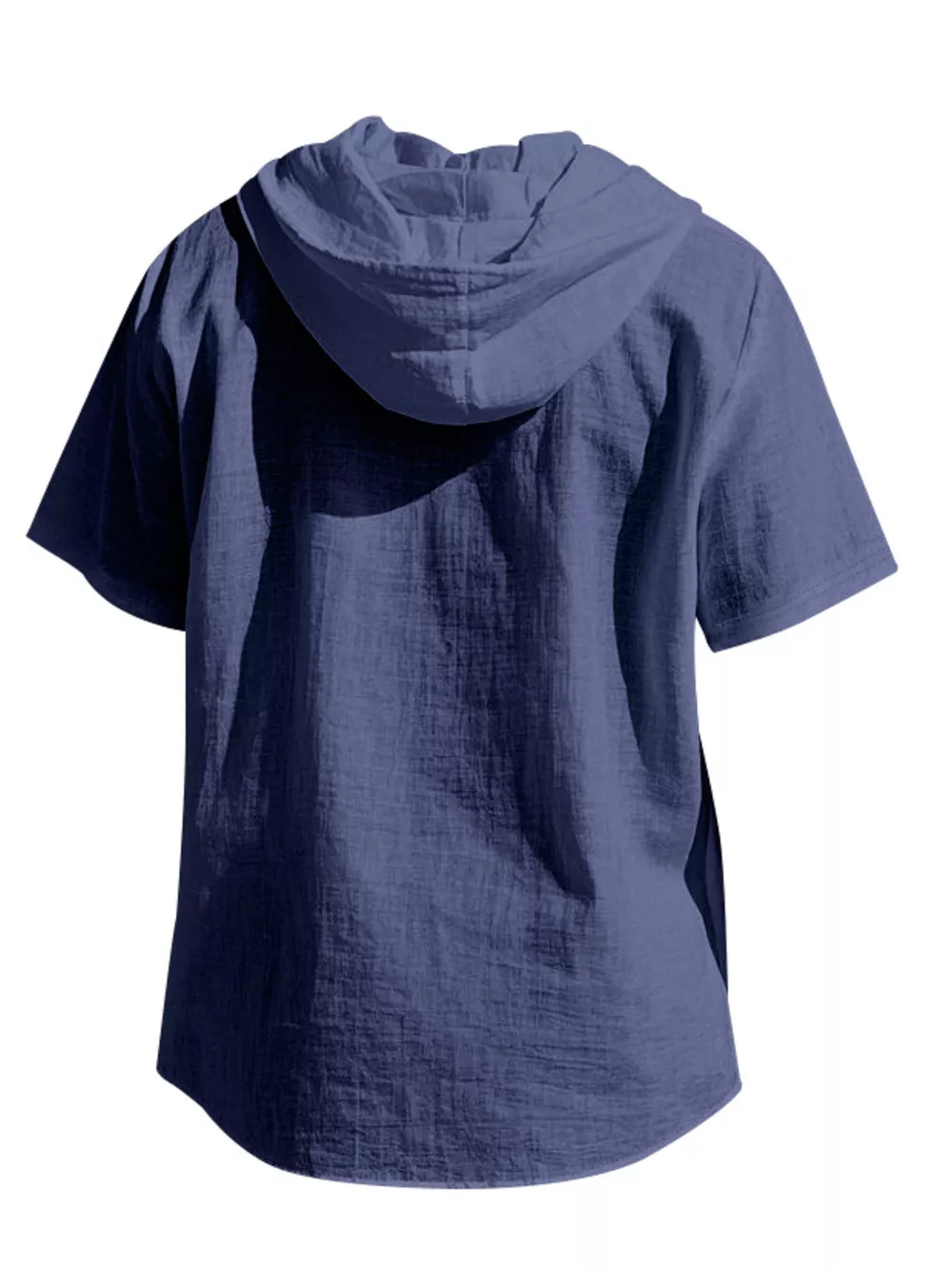 Men's Full Size Casual Hooded Short Sleeve Shirt Plus Size, image 12