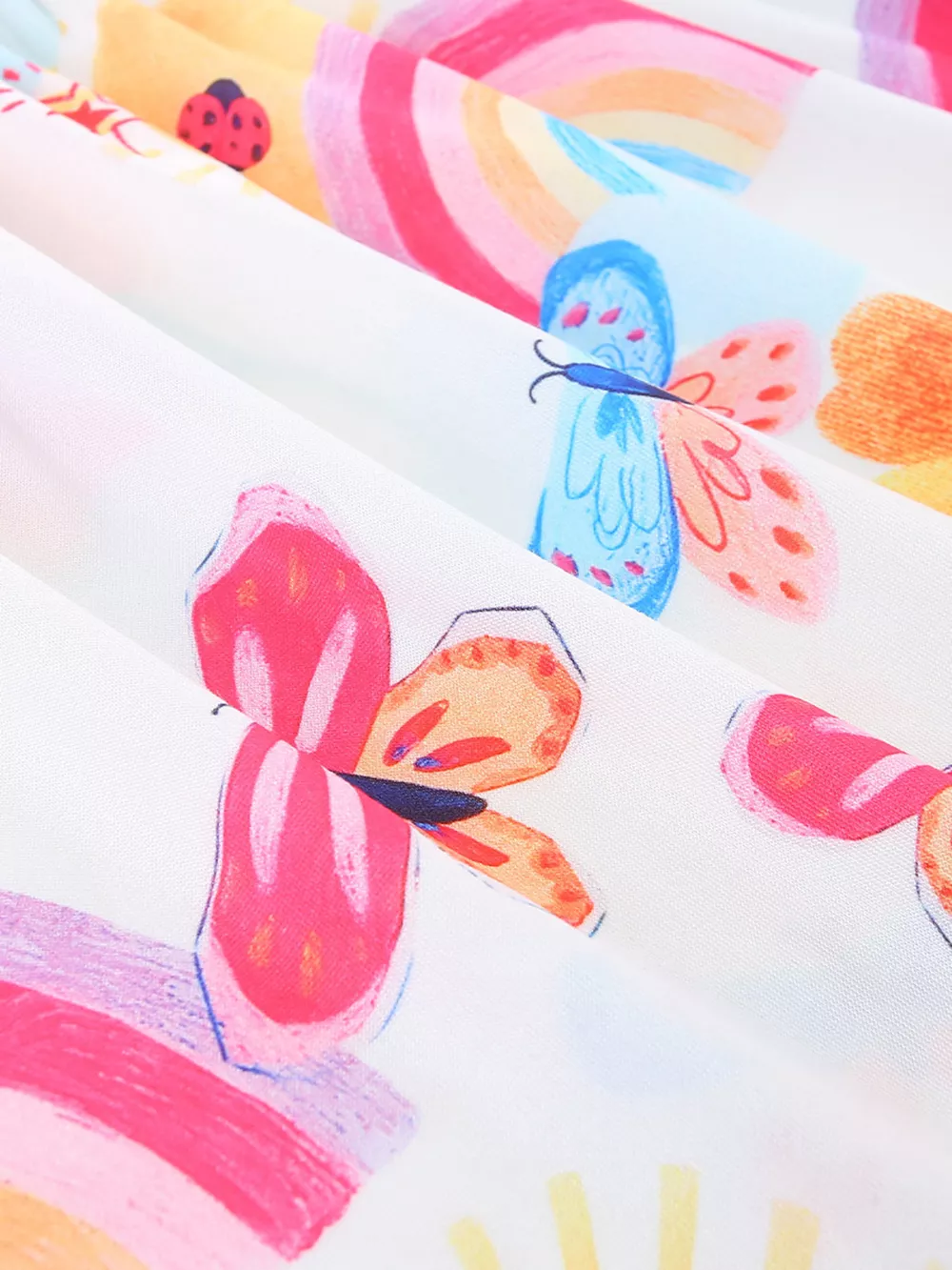 Children's Rainbow Butterfly Print Casual Dress, image 4