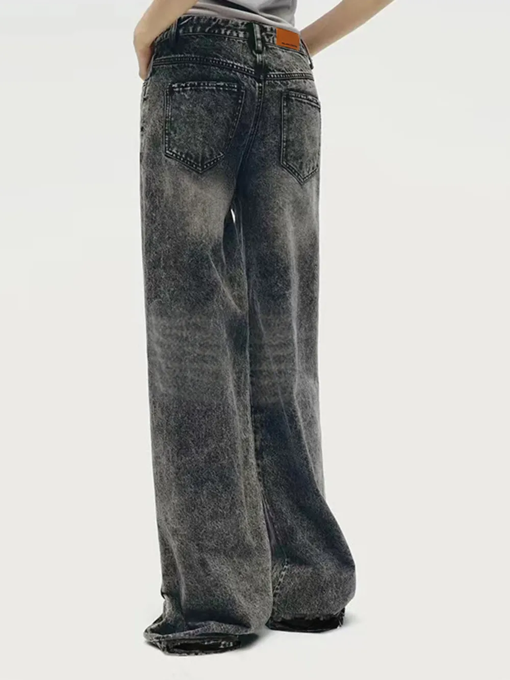 Men's Vintage Washed Wide Leg Jeans, image 6