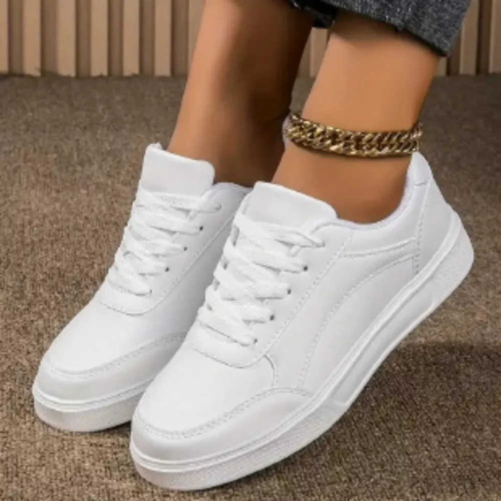 Round Toe Lace Up Sneakers, image 3