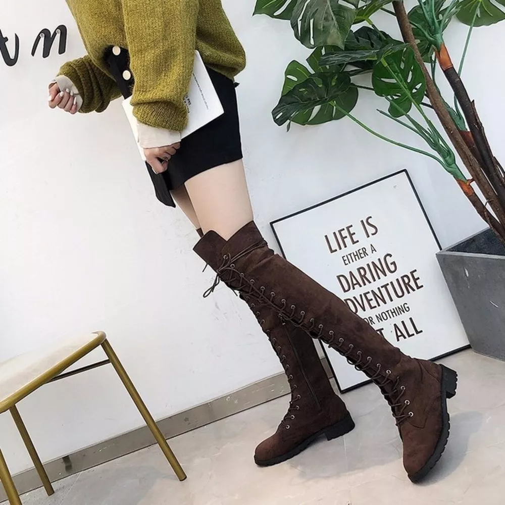 Lace-Up Over-the-Knee Boots, image 13