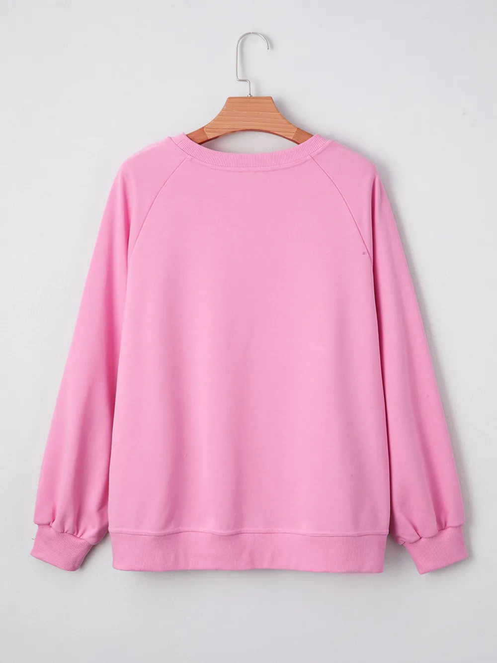 Lace Patched Raglan Sleeve Loose Fit Sweatshirt, image 9