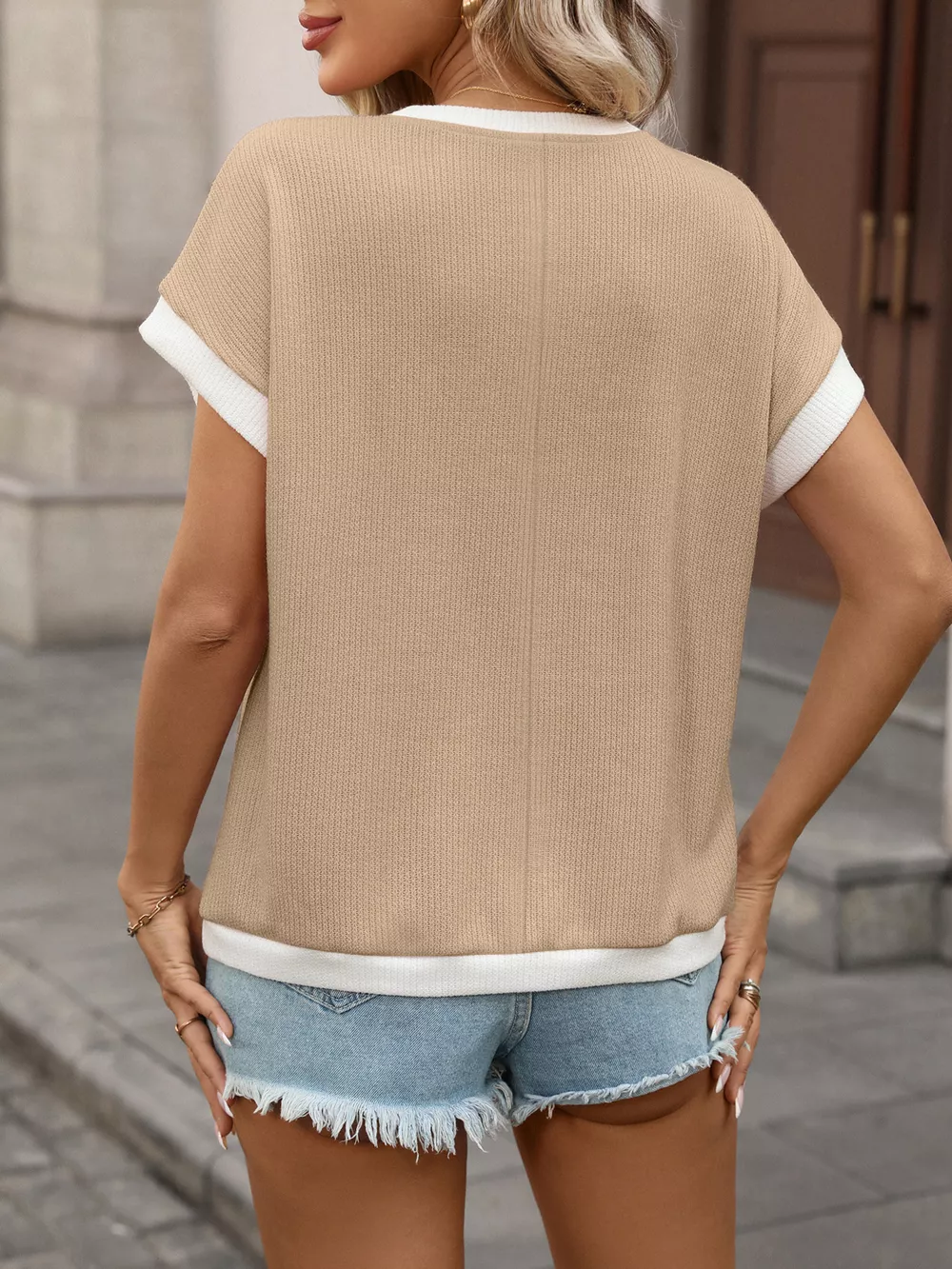 Contrast Trim Short Sleeve T-Shirt, image 22