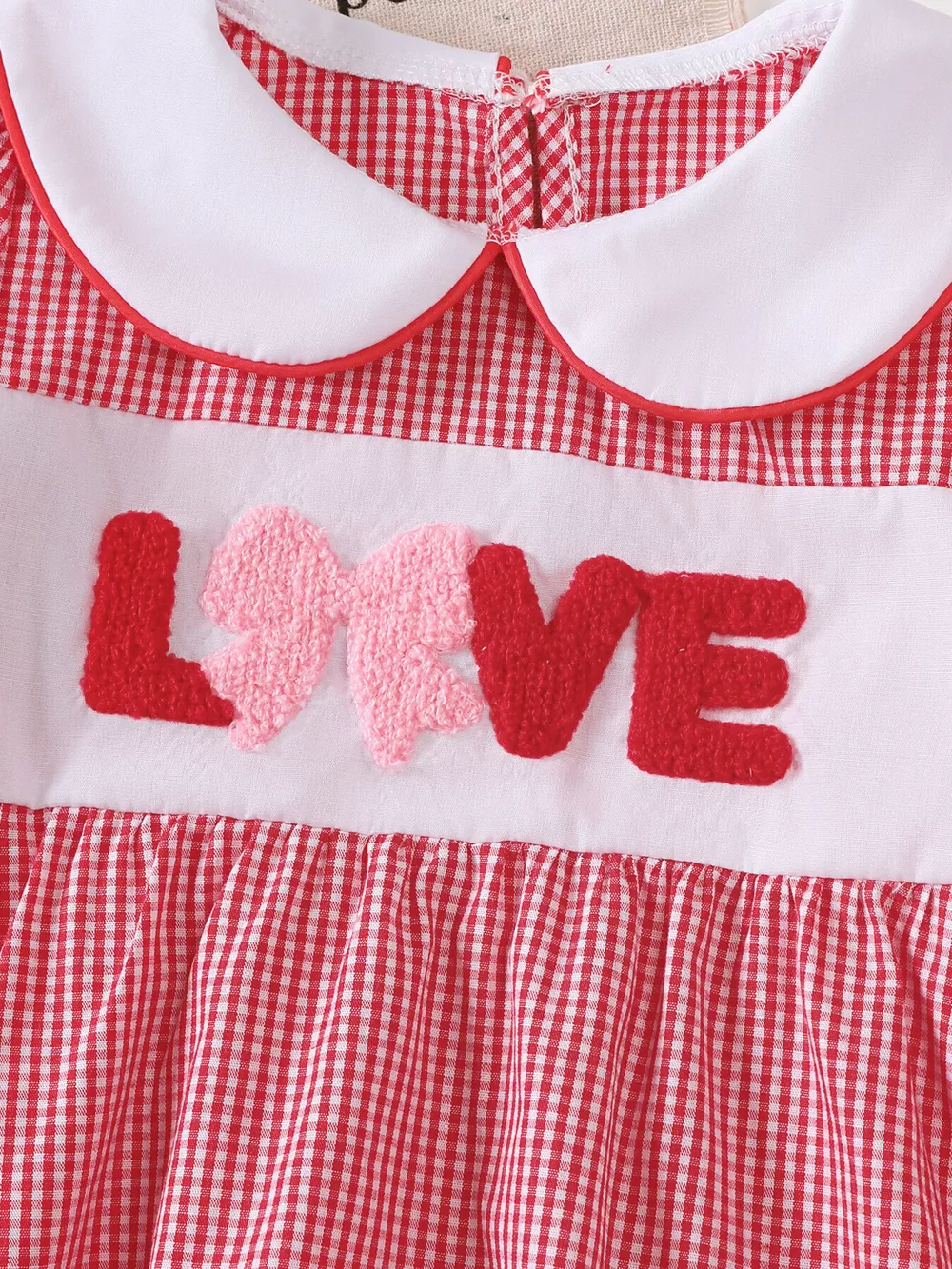 Children's Gingham 'LOVE' Top and Shorts Set, image 4