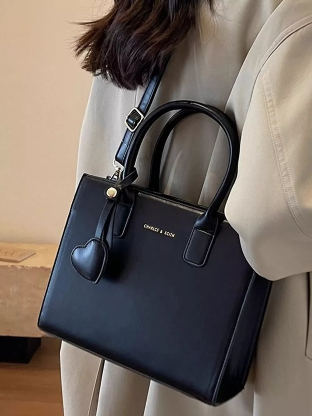 Top Handle Leather Crossbody Bag, image 3