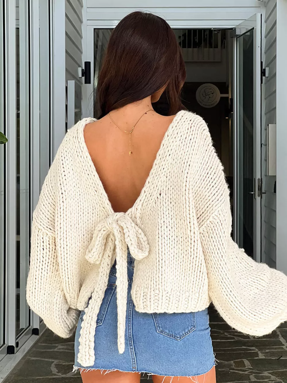 Chunky Knit Tie-Front Cardigan, image 18