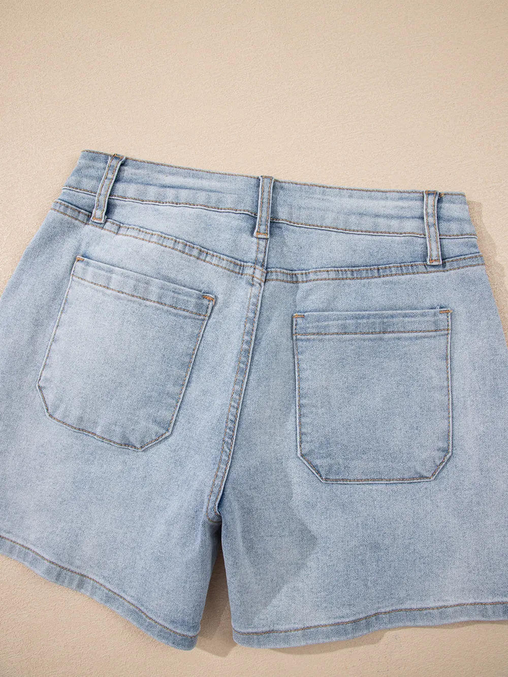 Wash High Rise Denim Shorts, image 10