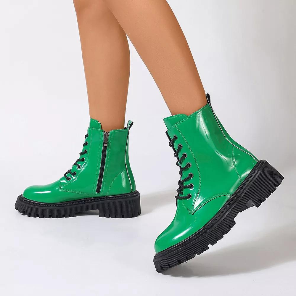 Lace-Up Platform Combat Boots, image 9
