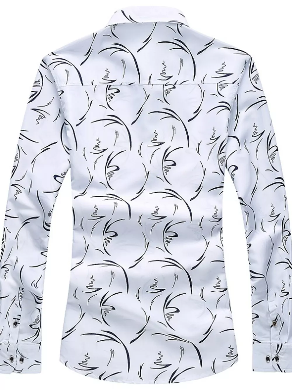 Men's Plus Size Printed Long Sleeve Shirt, image 4