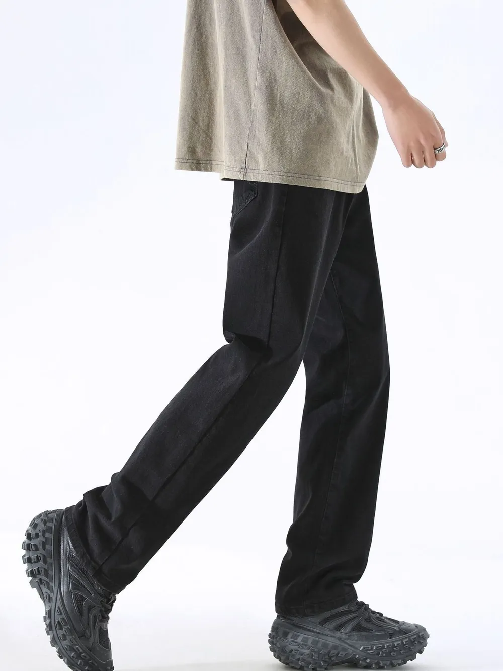 Men's Full Size Wash Wide Leg Jeans Plus Size, image 7
