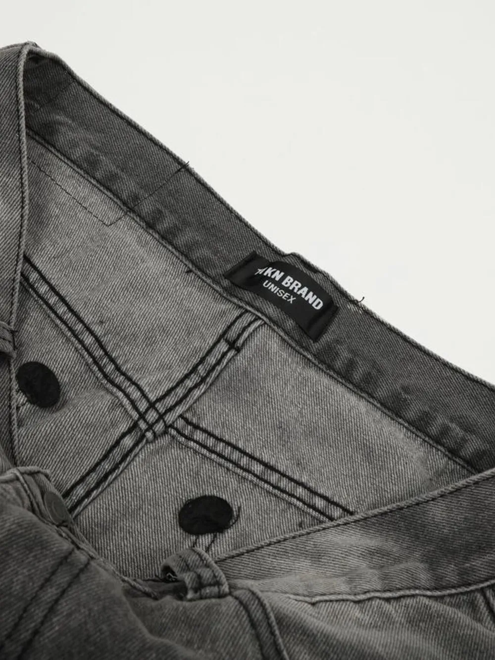Men's Vintage Washed Distressed Wide-Leg Jeans, image 17