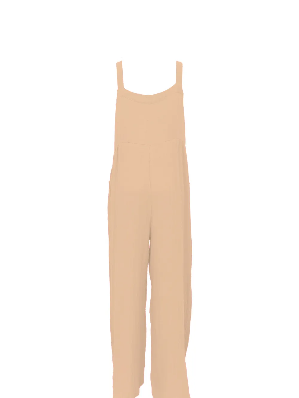 Full Size Casual Wide Leg Textured Overalls Plus Size, image 32