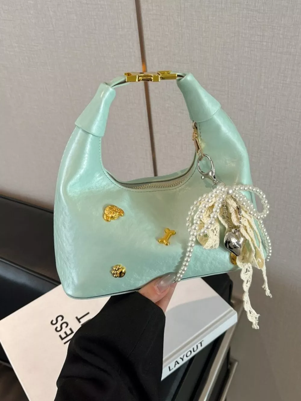 Embellished Hobo Crossbody Bag, image 2