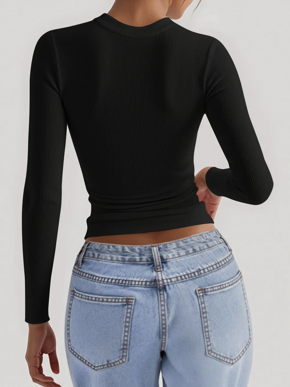 Square Neck Long Sleeve T-Shirt, image 11
