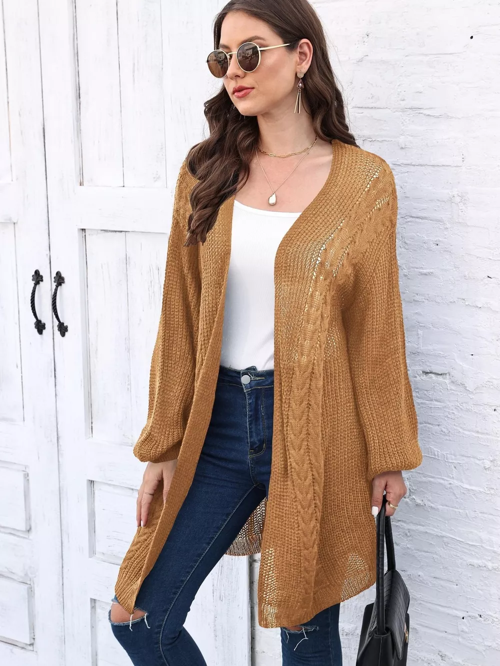 Open Front Long Sleeve Cardigan, image 8
