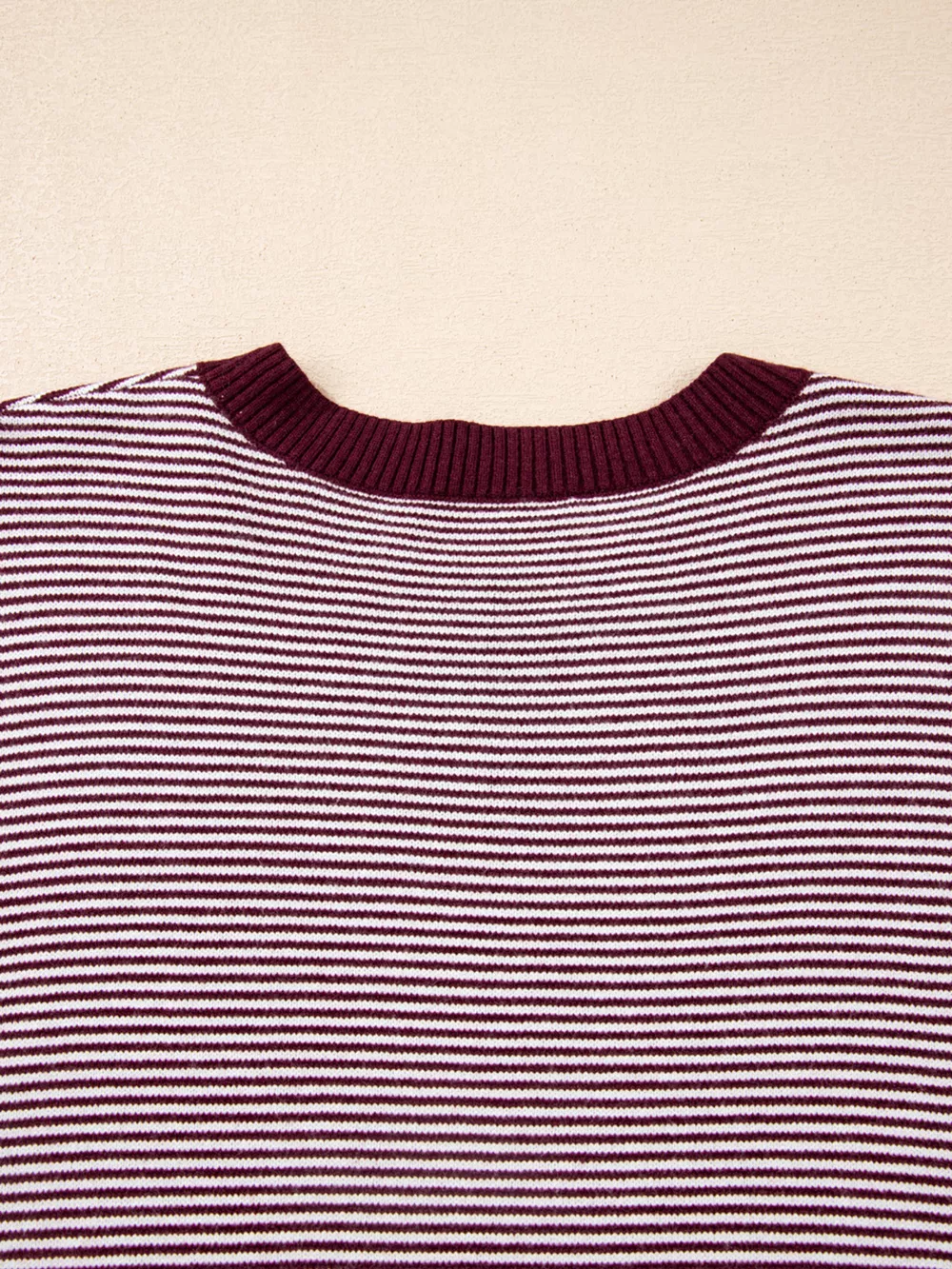 Stripe Color Block Patchwork Dolman Oversize Tunic Sweater, image 10