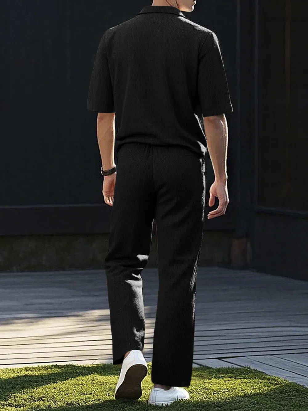 Men's Full Size Short Sleeve Top and Pants Set Plus Size, image 6