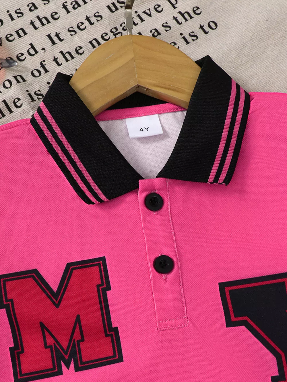 Children's Letter Graphic Polo Shirt & Shorts Set, image 5