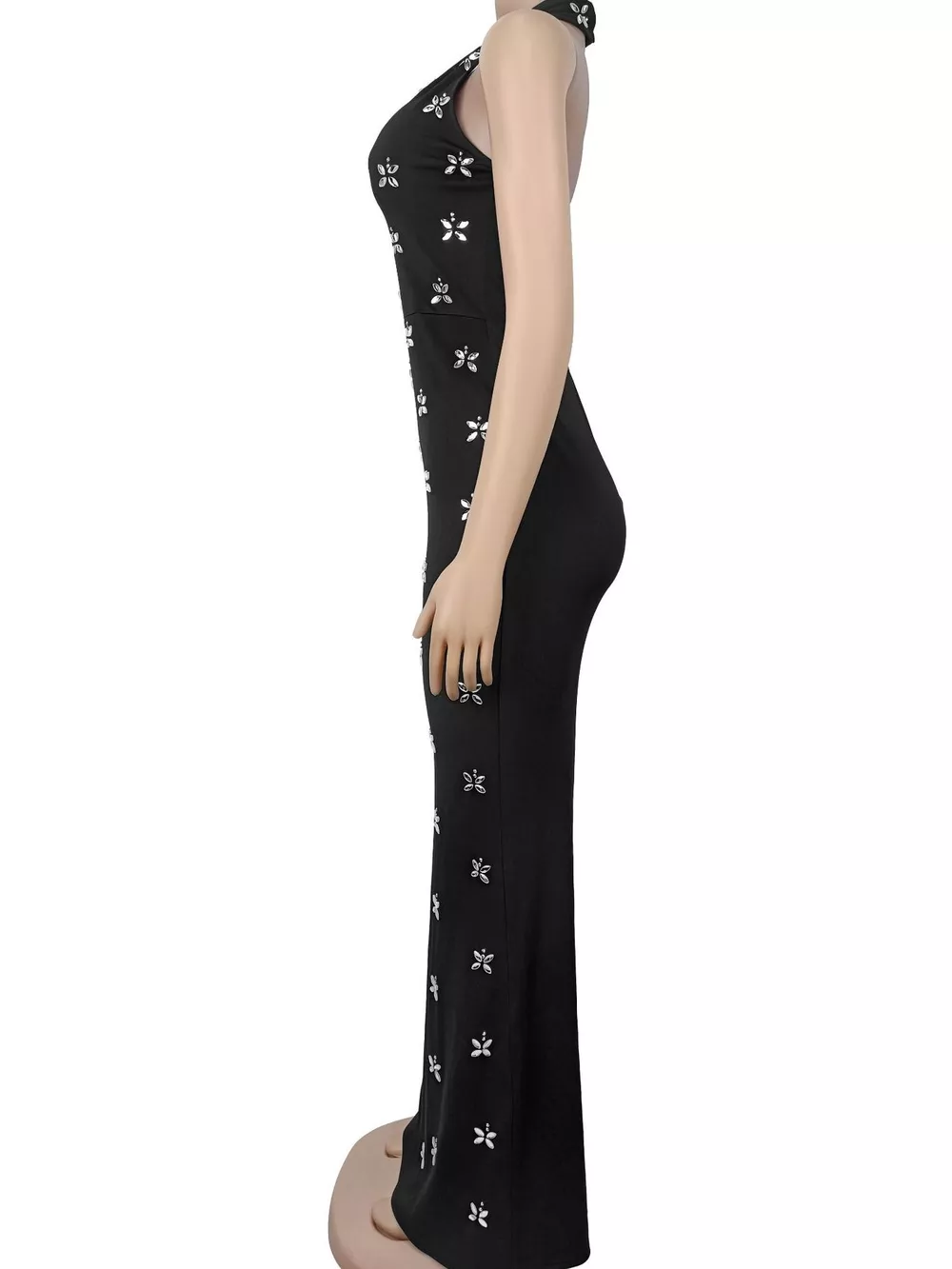 Floral Halter Neck Maxi Dress, image 9