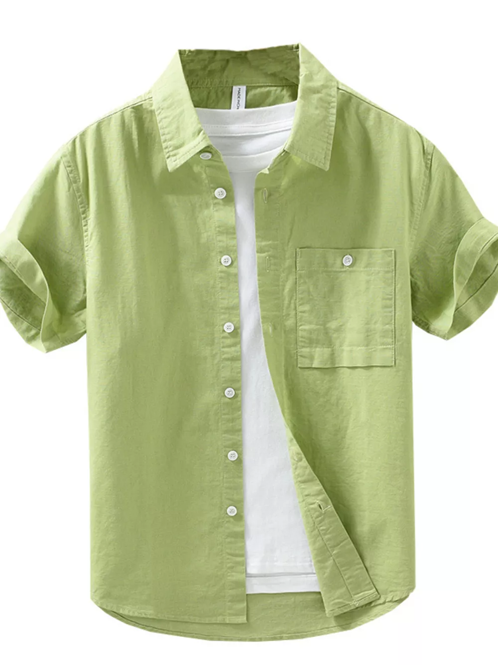 Men's Full Size Casual Short Sleeve Button-Down Shirt with Chest Pocket Plus Size, image 2