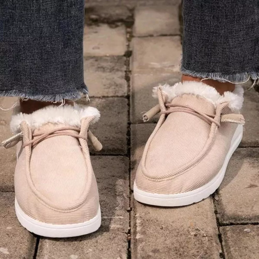Fuzzy Lined Corduroy Slip-Ons, image 18