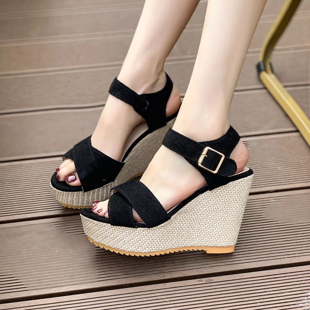 Open Toe Wedge Sandals, image 6