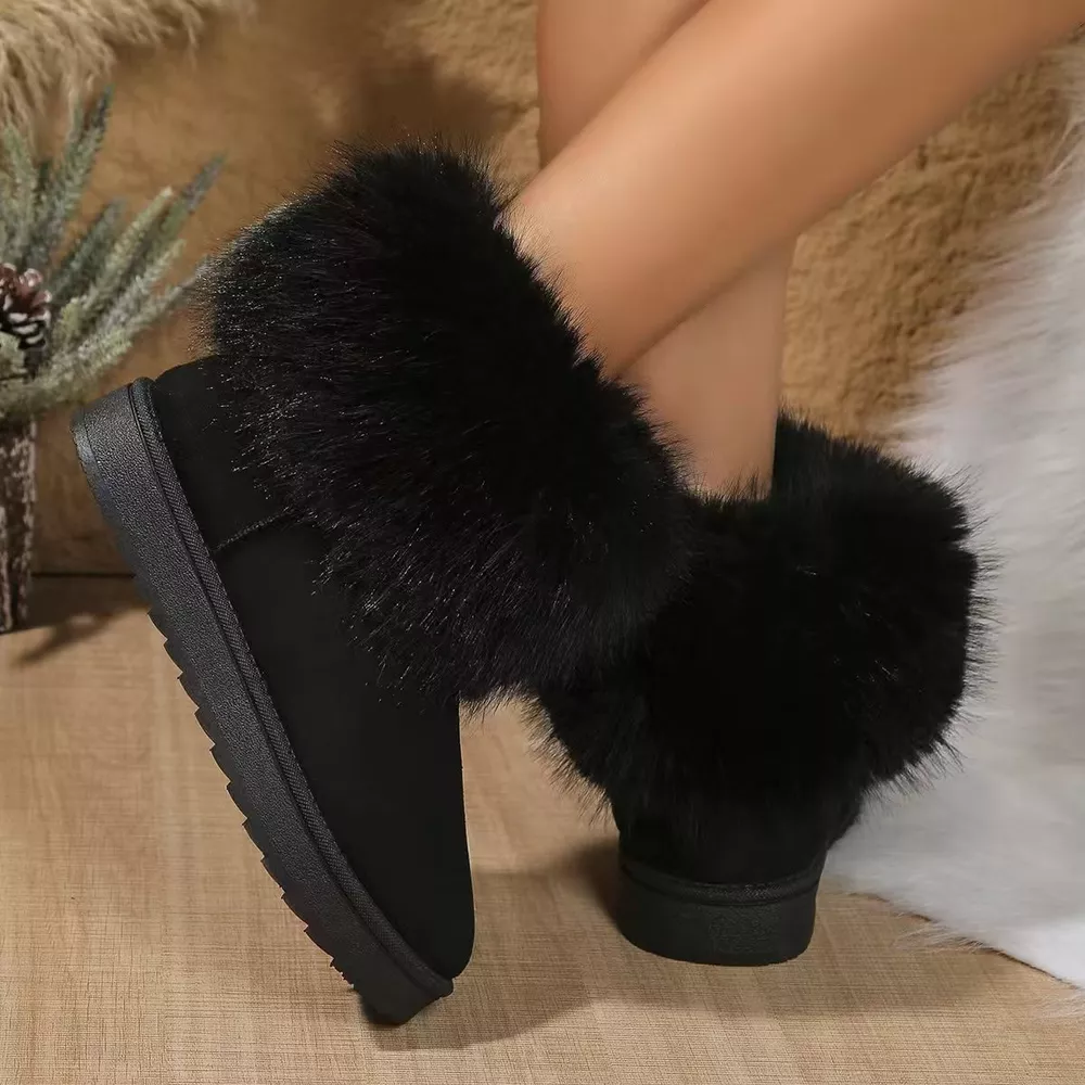 Fuzzy Trim Ankle Boots, image 3