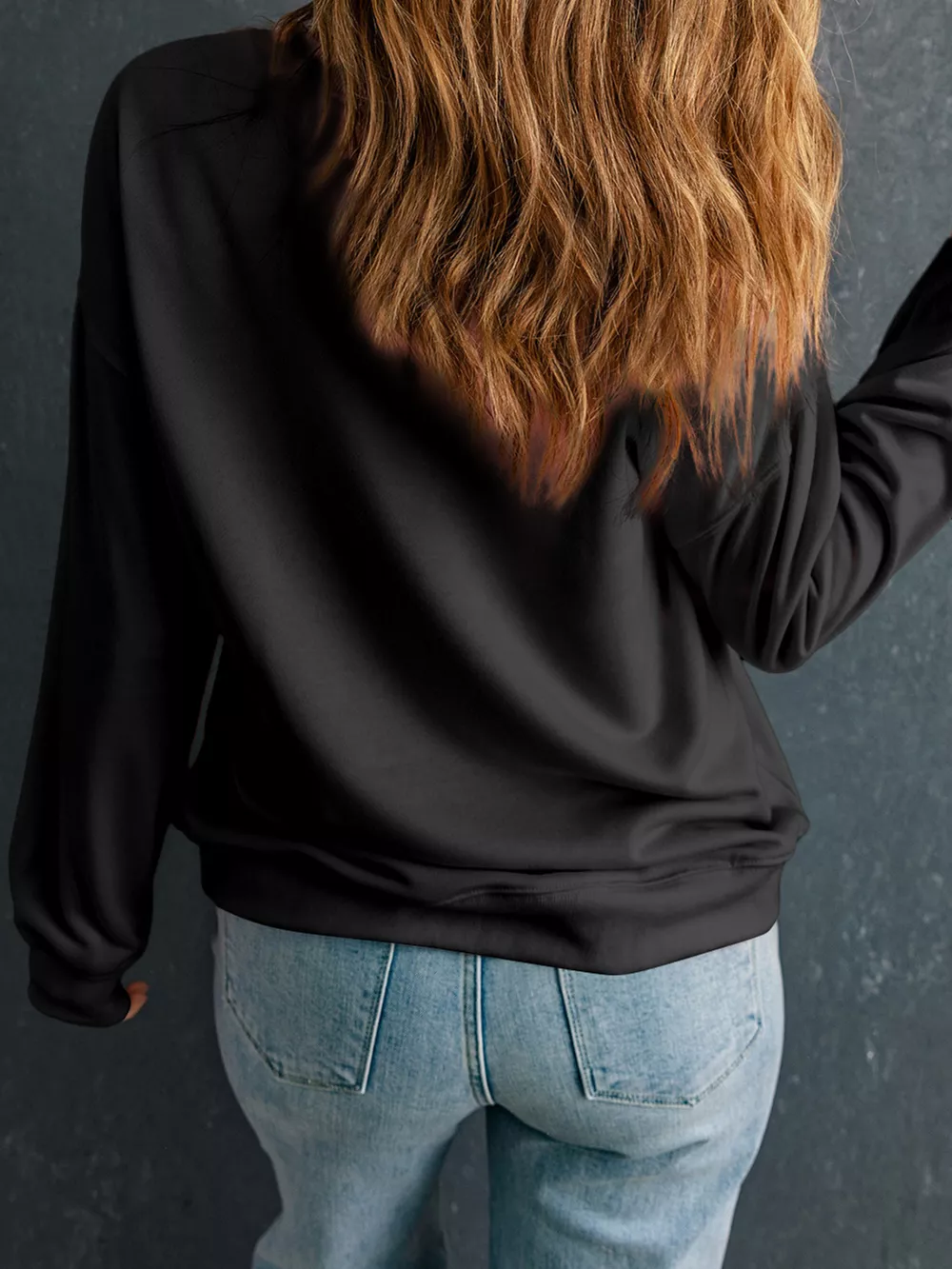 MERRY Christmas Letter Graphic Drop Shoulder Sweatshirt, image 4