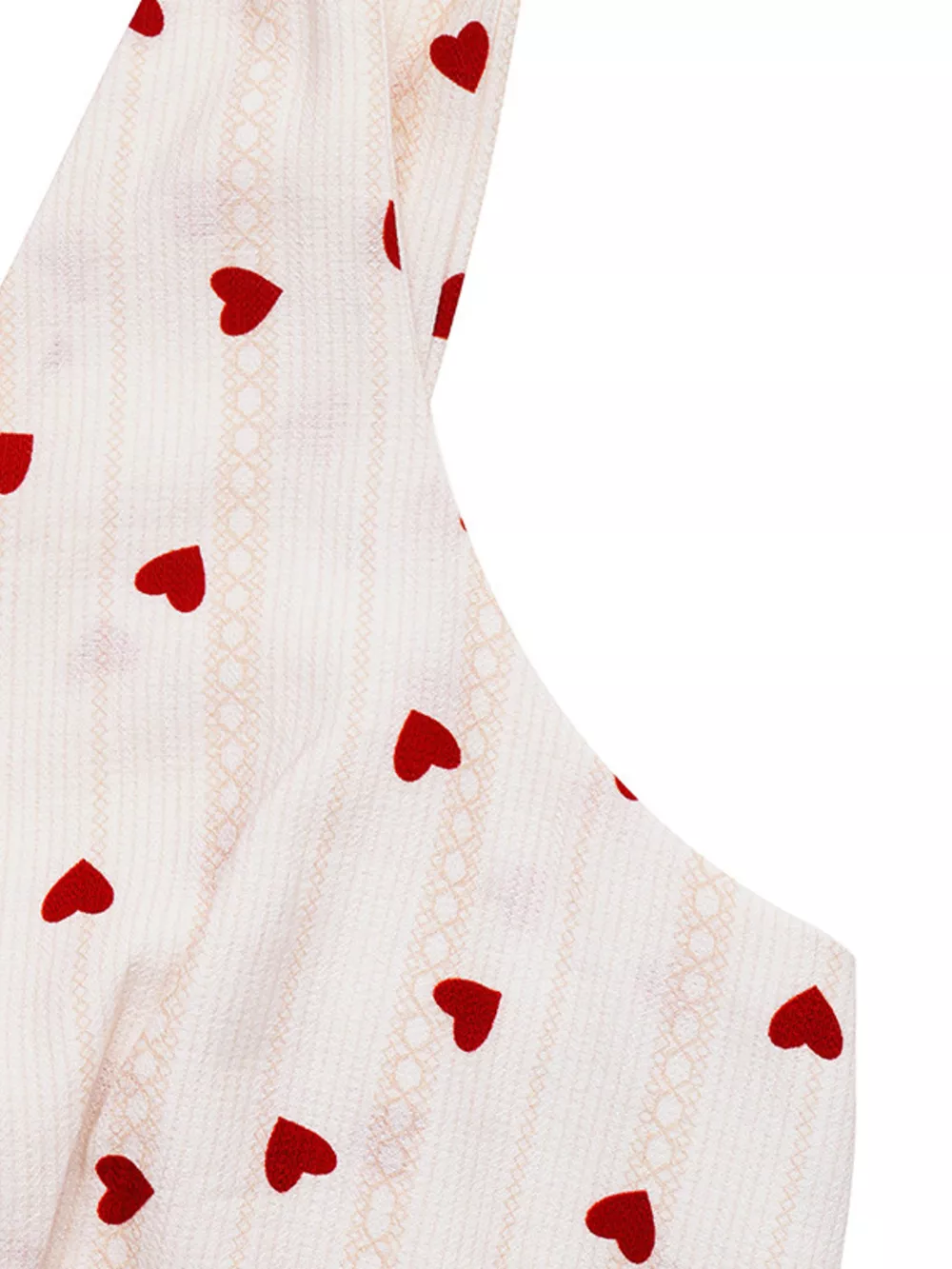 Heart Print Tie Shoulder A-Line Mini Dress, image 8