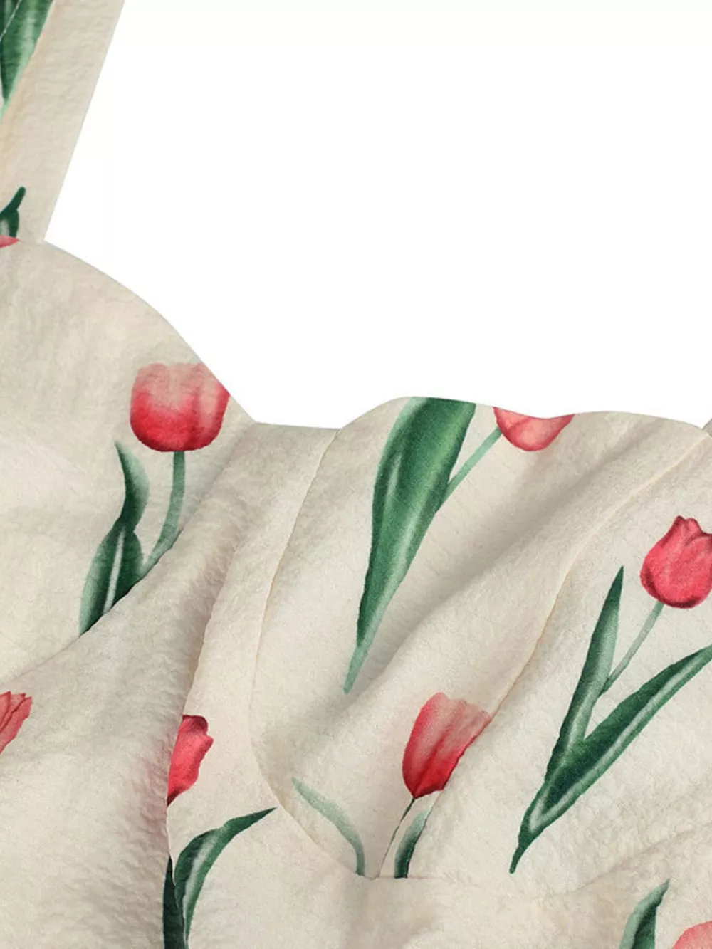 Tulip Print Twist Front Slit Cami Dress, image 8
