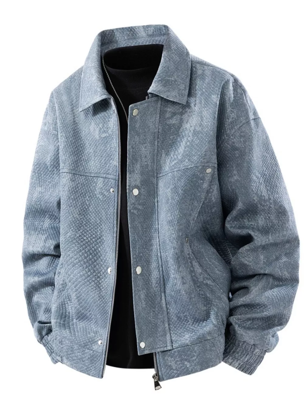 Men's Plus Size Casual Snap-Down Jacket, image 4