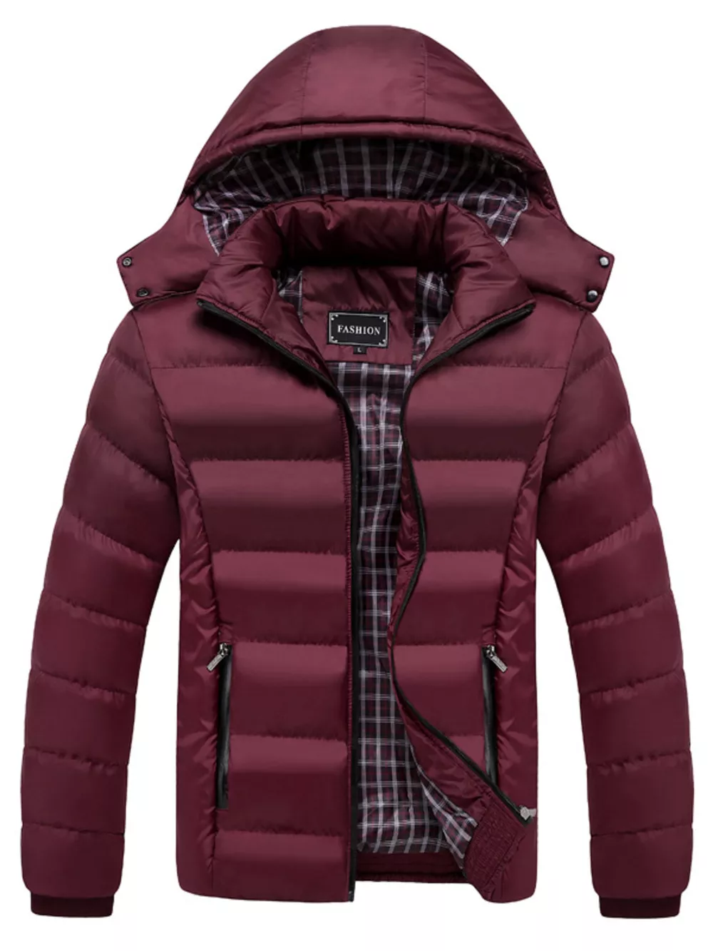 Men's Plus Size Warm Padded Hooded Puffer Jacket, image 5