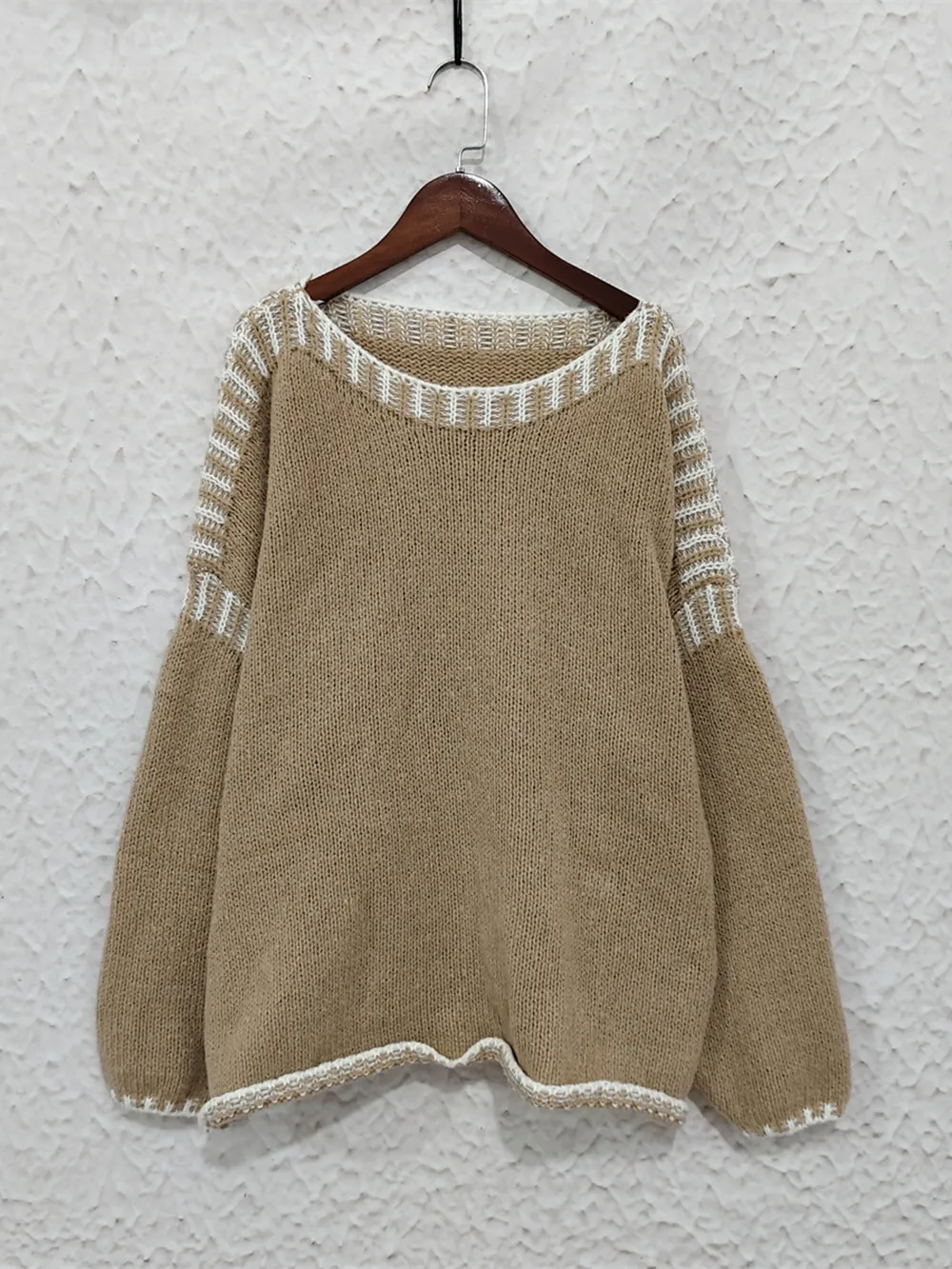 Contrast Trim Oversized Sweater, image 17
