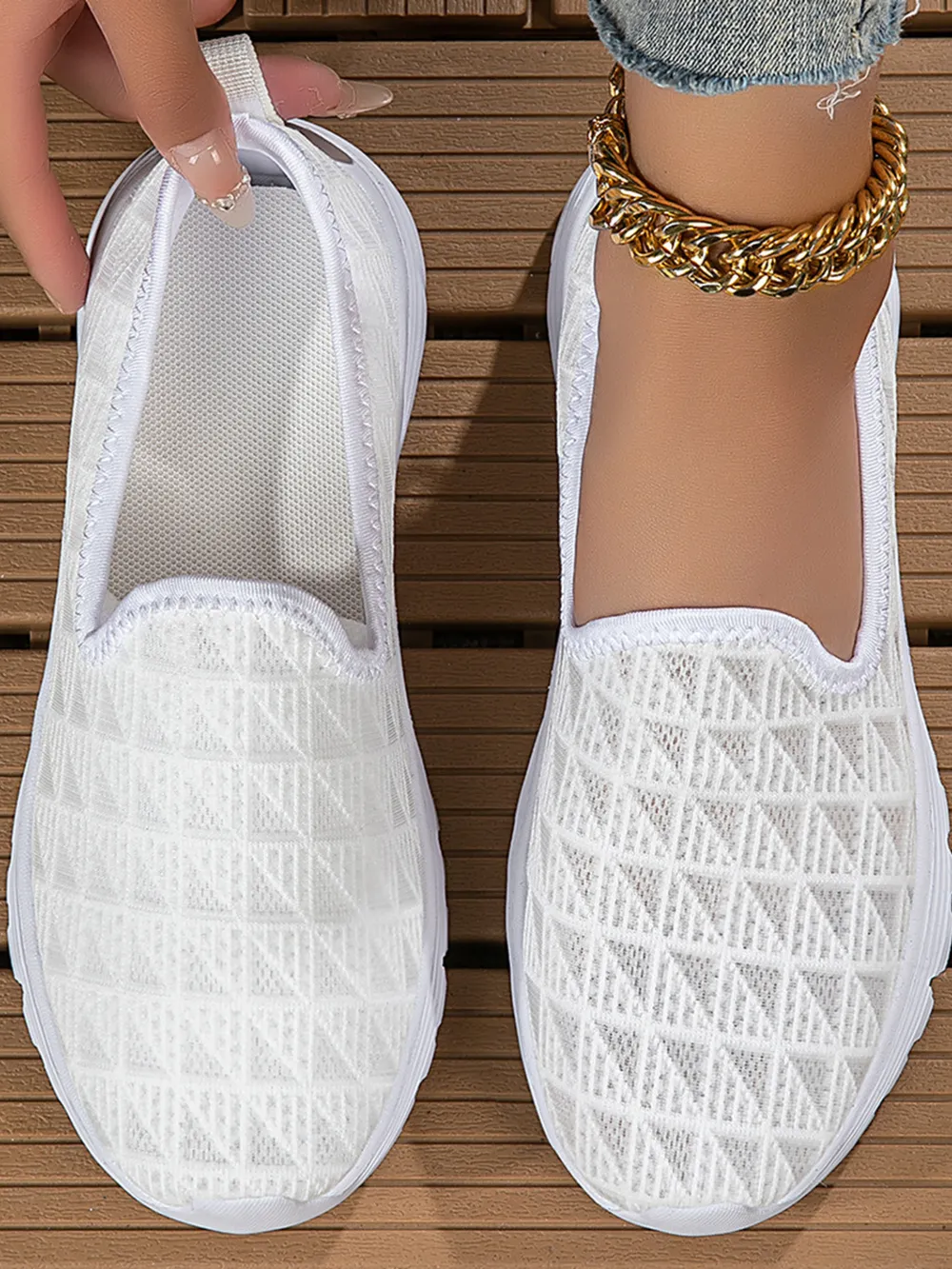Breathable Mesh Slip-On Sneakers, image 14