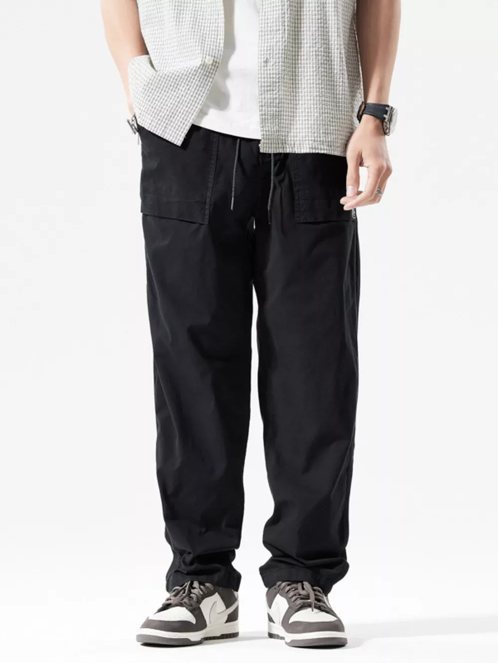 Men's Full Size Casual Cargo Pants with Multiple Pockets Plus Size, image 3
