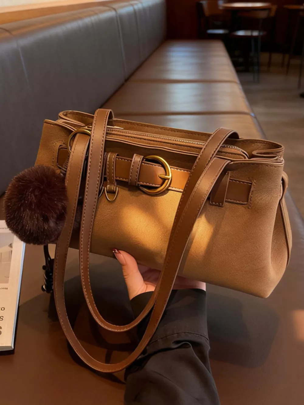 Buckle Decor Shoulder Bag, image 8