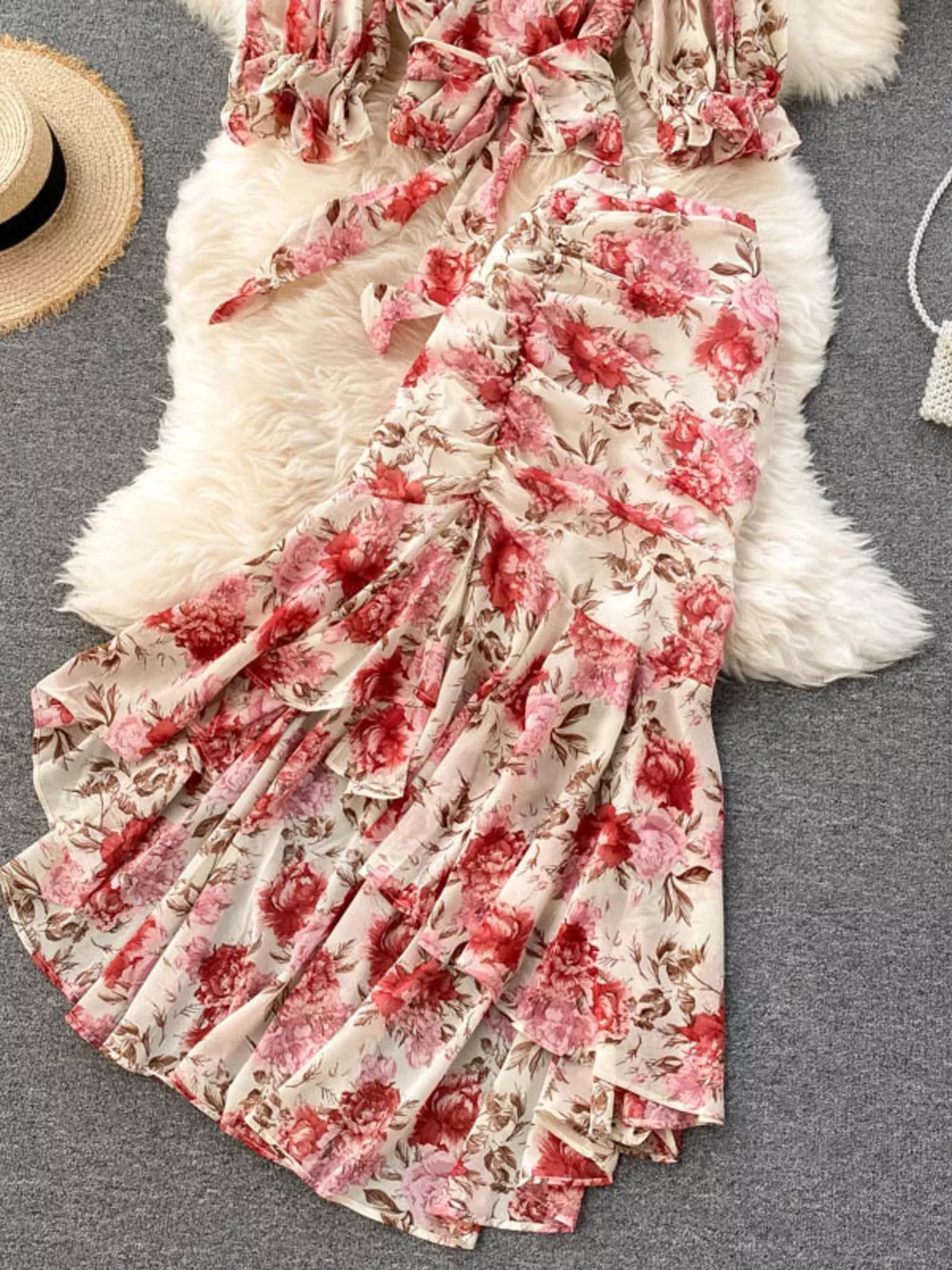 Floral Print Crop Top and Skirt Set, image 10
