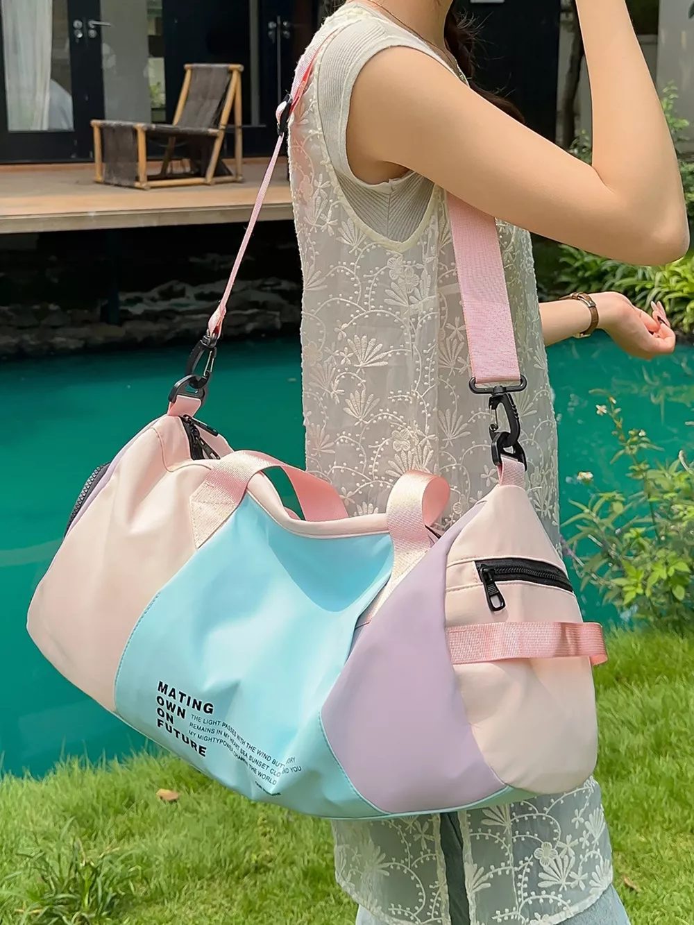 Color Block Duffle Bag, image 4
