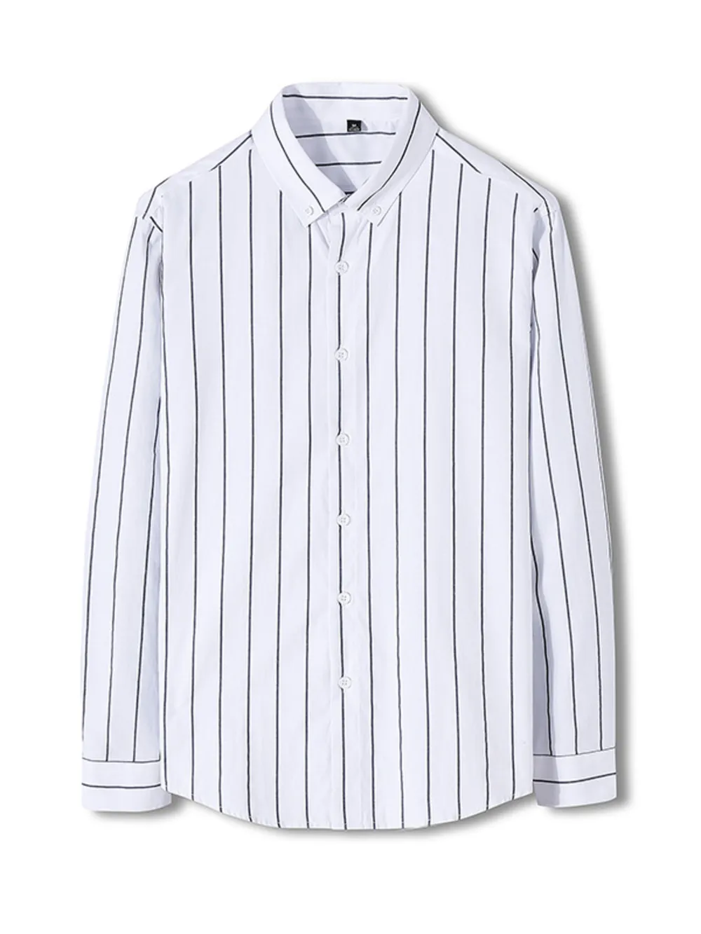 Men's Plus Size Classic Striped Long Sleeve Shirt, image 6