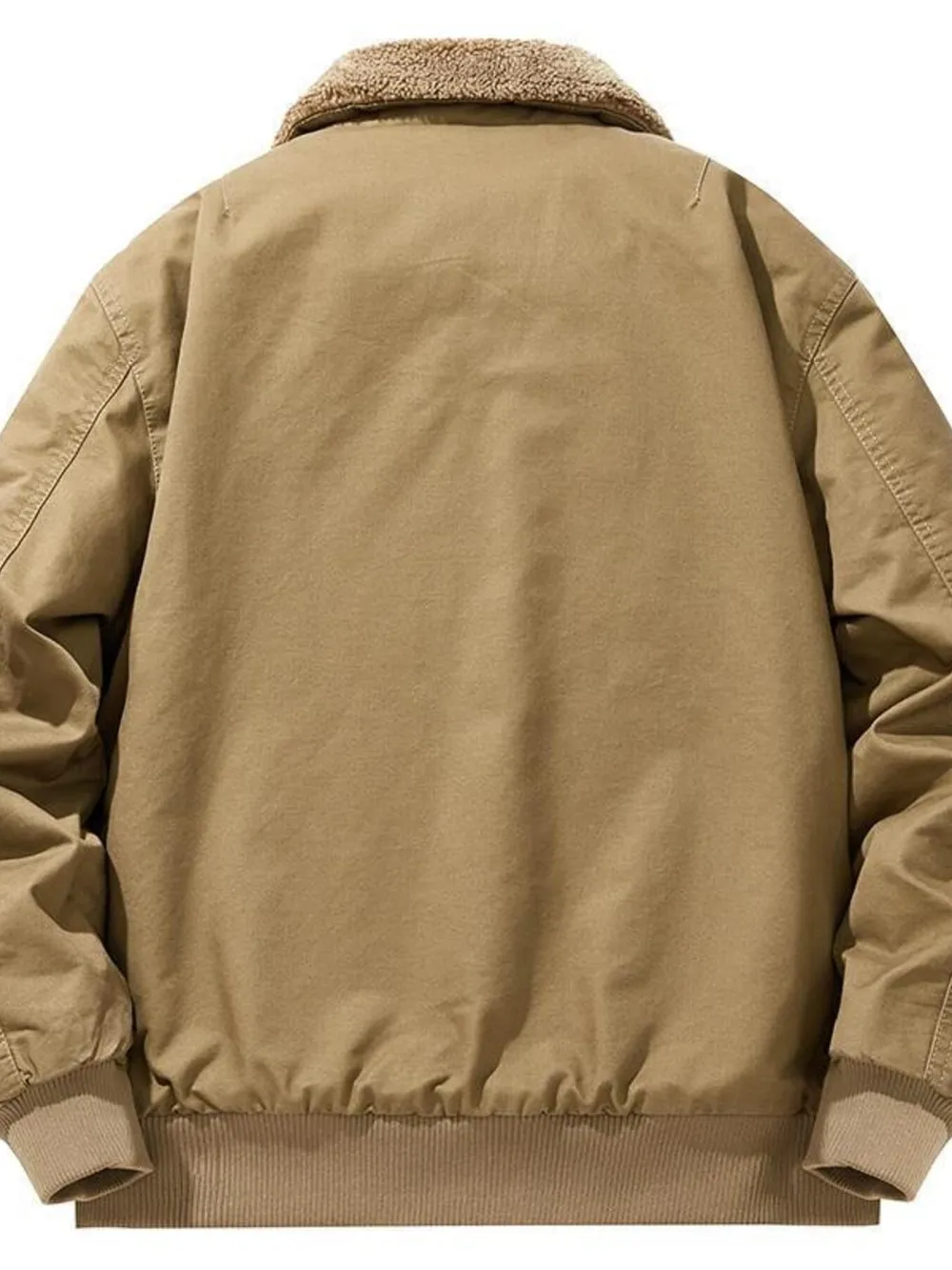 Men's Plus Size Zip Up Long Sleeve Sherpa Jacket, image 4