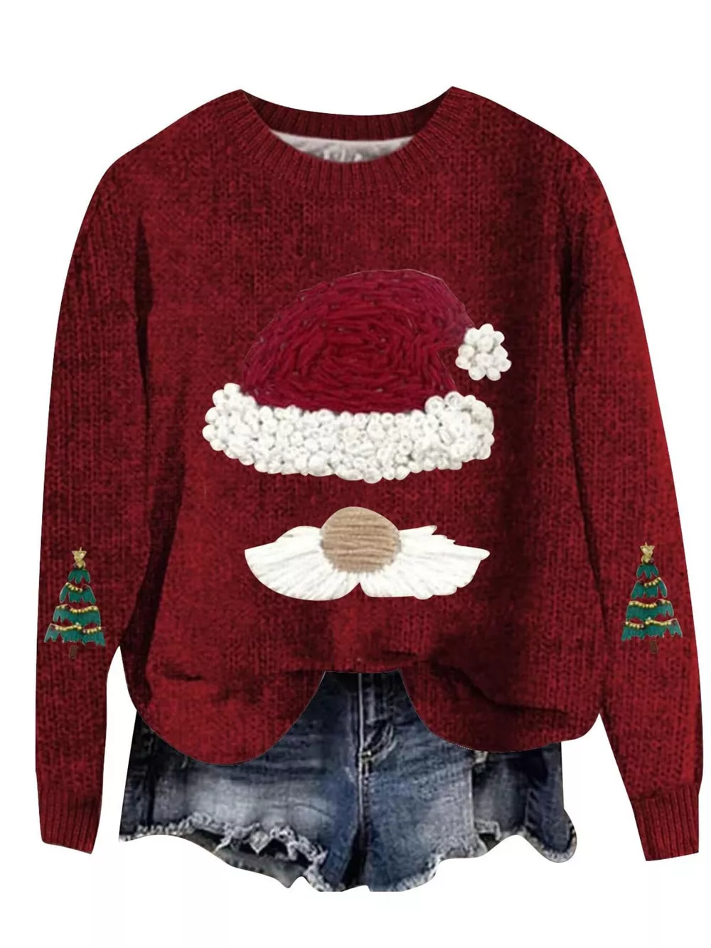 Christmas Graphic Dropped Shoulder Sweater, image 5